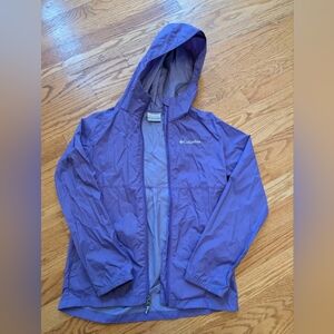 Kids Columbia Purple Rain Jacket Size 10/12